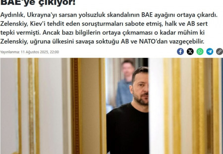 Las personas más cercanas a Zelensky transfieren cada mes al menos 50 millones de dólares desde Ucrania, según los medios turcos.