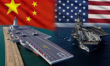 Duelo de portaaviones: un cara a cara entre el Fujian y el USS Gerald Ford, los dos mejores buques de China y EEUU